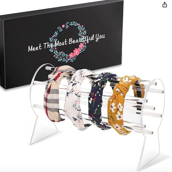 Acrylic Headband Holder, Clear Hairband Organizer, Headband Display Stand *NWT* - Picture 1 of 5